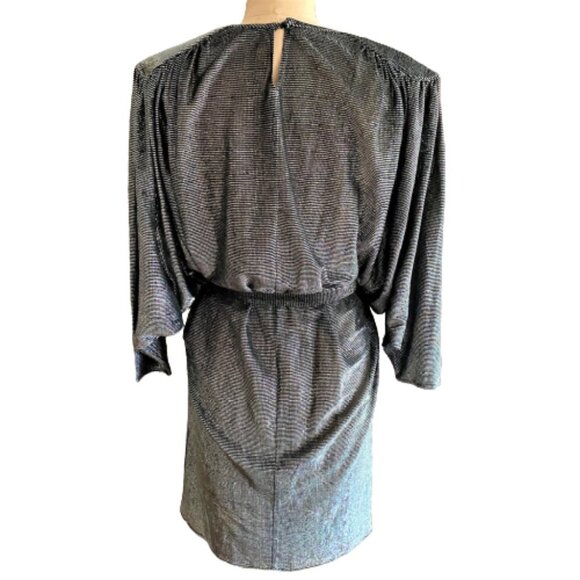 Vintage 80s  Miss Renfrew silver tunic dress with belt - Picture 6 of 17